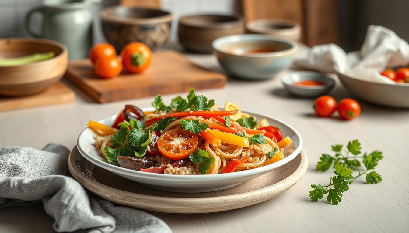 Fresh seasonal cooking dish